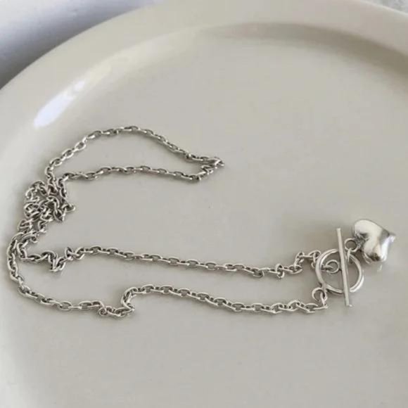 “18” 925 STERLING SILVER LOVE HEART NECKLACE, NICE NECKLACE, CUTE NECKLACE - Picture 3 of 5